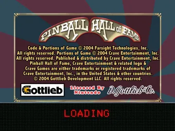 Pinball Hall of Fame - The Gottlieb Collection screen shot title